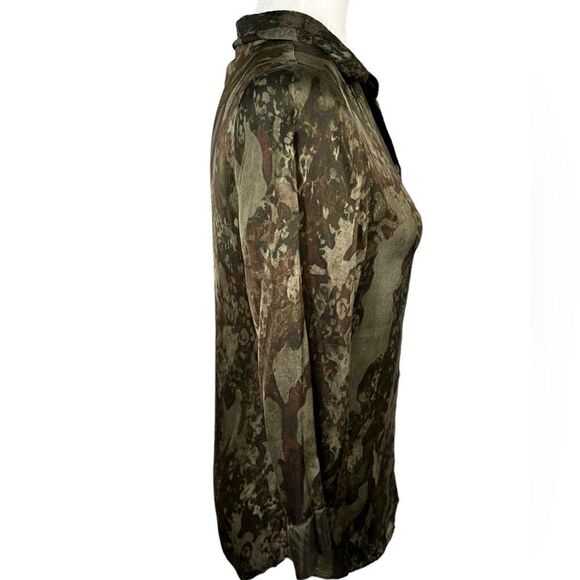 Intimissimi Camo Print Nature Texture Satin Viscose Shirt - Picture 3 of 7